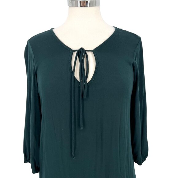 Michael Stars Keyhole Flounce Dress Dark Green Size XS - Picture 3 of 13